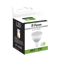 Лампа светодиодная LED 7вт 230в G5.3 белая FERON LB-26 25236