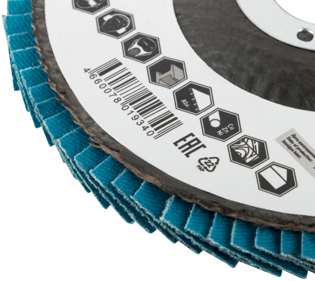 Круг лепестковый торцевой циркониевый плоский, 125 мм P 40 FIT 39972