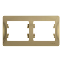 GLOSSA Рамка горизонтальная 2 поста титан Systeme Electric GSL000402