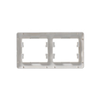 GLOSSA Рамка горизонтальная 2 поста титан Systeme Electric GSL000402