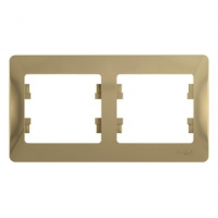 GLOSSA Рамка горизонтальная 2 поста титан Systeme Electric GSL000402