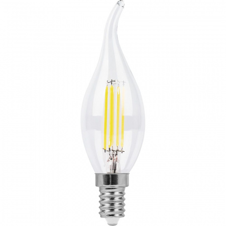 LB-714 38012 Лампа светодиодная LED 11вт Е14 белый свеча на ветру FILAMENT FERON 