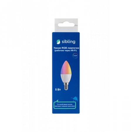 Умная RGB лампа, Е14, 5 Вт, свеча Sibling Powerlite-L (С37) 00-00012815