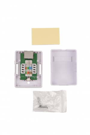 WR-WS-8P8C-C5E-SH-1 Розетка компьютерная RJ-45 категория 5e экранированная одинарная внешняя Dual IDC цвет белый WRline WRLine  505217