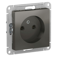 Розетка ATLASDESIGN без заземления 16А механизм сталь Systeme Electric ATN000941