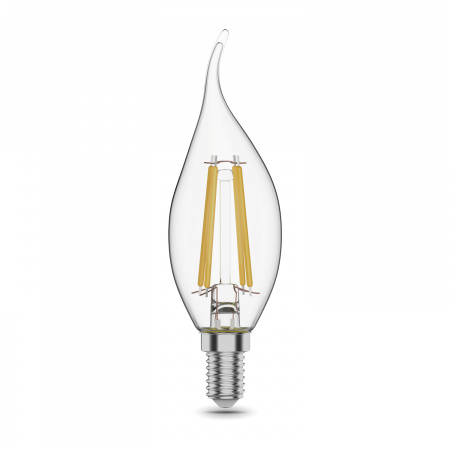 Лампа светодиодная филаментная LED 11 Вт 830 лм 4100К AC185-265В E14 свеча нейтральный  Black Filament Gauss GAUSS 104801211