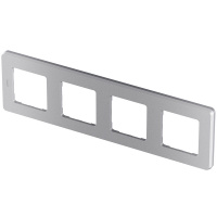 Рамка 4 поста INSPIRIA алюминий Legrand/Daccord 673962