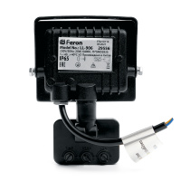 Прожектор светодиодный ДО-20w с ИК датчиком 6400K 1900Лм IP44 FERON LL-906 29556