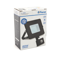 Прожектор светодиодный ДО-20w с ИК датчиком 6400K 1900Лм IP44 FERON LL-906 29556