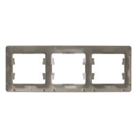 GLOSSA Рамка горизонтальная 3 поста титан Systeme Electric GSL000403