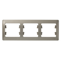 GLOSSA Рамка горизонтальная 3 поста титан Systeme Electric GSL000403