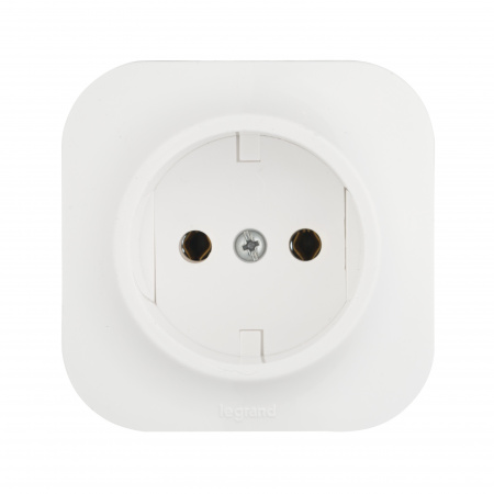 782210 Quteo Розетка без заземления без шторок наружная белая Legrand/Daccord 