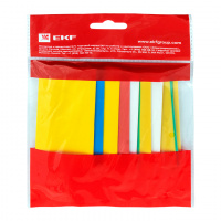 Трубка термоусаживаемая ТУТ нг 20/10 (7 цветов по 3шт) 100мм PROxima EKF tut-n-20