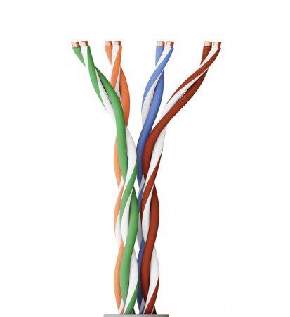 Кабель витая пара TERACOM Cat.5E U/UTP 4 пары solid оболочка PVC цвет серый (упак. 305м) EKF TRC-5EUTP-04PVC-GY-IN3