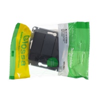 GLOSSA Выключатель трехклавишный сх.3 антрацит в рамку Systeme Electric GSL000731