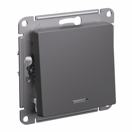 ATLASDESIGN 1-клавишный ВЫКЛЮЧАТЕЛЬ с подсветкой, сх.1а, 10АХ, механизм, БАЗАЛЬТ Systeme Electric ATN001413