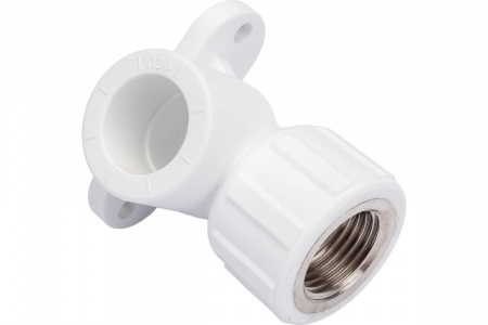 Водорозетка комбинированная 20х1/2' ВР полипропиленовая PPR белая с креплением Политэк 9400082012