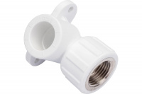 Водорозетка комбинированная 20х1/2' ВР полипропиленовая PPR белая с креплением Политэк 9400082012