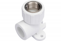 Водорозетка комбинированная 20х1/2' ВР полипропиленовая PPR белая с креплением Политэк 9400082012