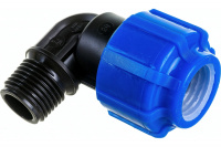 Отвод ПНД компрессионный НР 25 х 3/4' Политэк 50012534