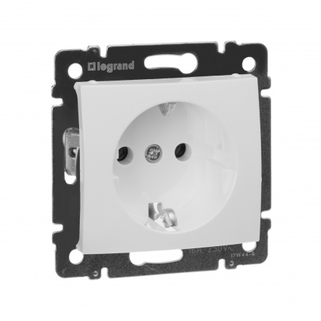 VALENA Розетка с заземлением в рамку белая Legrand/Daccord 774420