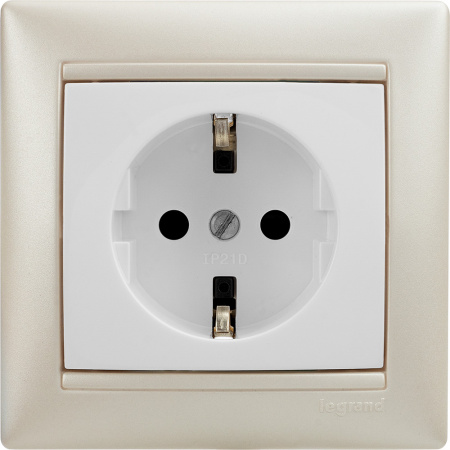 VALENA Розетка с заземлением в рамку белая Legrand/Daccord 774420