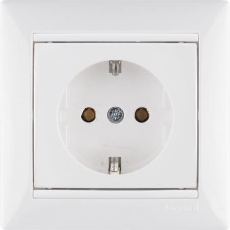 VALENA Розетка с заземлением в рамку белая Legrand/Daccord 774420