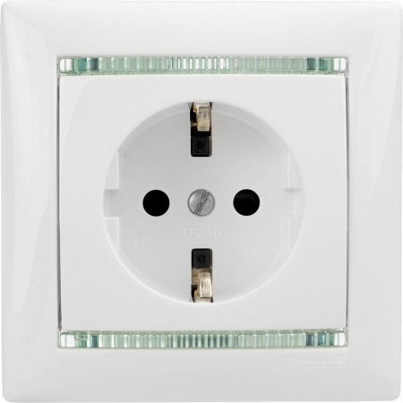 VALENA Розетка с заземлением в рамку белая Legrand/Daccord 774420