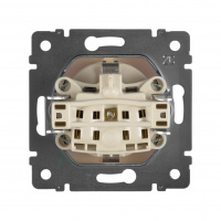 VALENA Розетка с заземлением со шторками в рамку слоновая кость Legrand/Daccord 774321