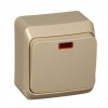 ЭТЮД Выключатель одноклавишный наружный с подсветкой бежевый сх.1 Systeme Electric BA10-005K