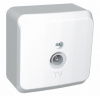 TVA-002B ЭТЮД Розетка телевизионная TV 0.7дБ наружная белая Systeme Electric 
