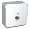 TVA-002B ЭТЮД Розетка телевизионная TV 0.7дБ наружная белая Systeme Electric 
