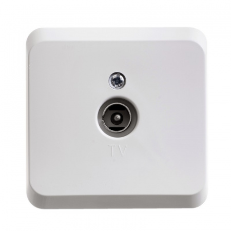 TVA-002B ЭТЮД Розетка телевизионная TV 0.7дБ наружная белая Systeme Electric 
