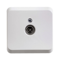 ЭТЮД Розетка телевизионная TV 0.7дБ наружная белая Systeme Electric TVA-002B