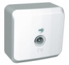 TVA-002B ЭТЮД Розетка телевизионная TV 0.7дБ наружная белая Systeme Electric 