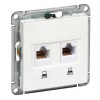 W59 Розетка двойная компьютерная скрытая в рамку белая Systeme Electric RSI-251KK5E-1-86