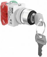 Переключатель AKS-2 22мм с ключом 2 позиции I-O черная ручка Dekraft 25053DEK