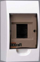 Щит распределительный навесной ЩРн-П-4 IP41 пластиковый прозрачная дверь Dekraft 31008DEK