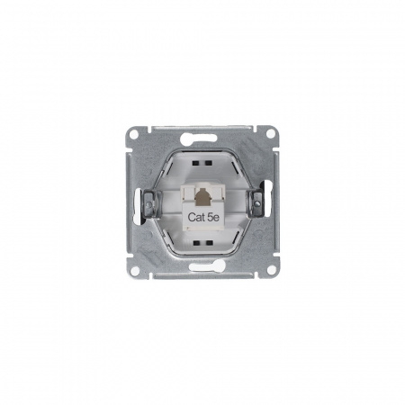 GLOSSA Розетка компьютерная RJ45 категория 5E антрацит в рамку Systeme Electric GSL000781K