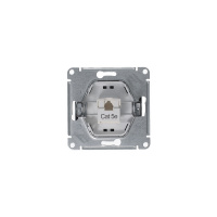 GLOSSA Розетка компьютерная RJ45 категория 5E антрацит в рамку Systeme Electric GSL000781K