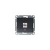 GLOSSA Розетка компьютерная RJ45 категория 5E антрацит в рамку Systeme Electric GSL000781K