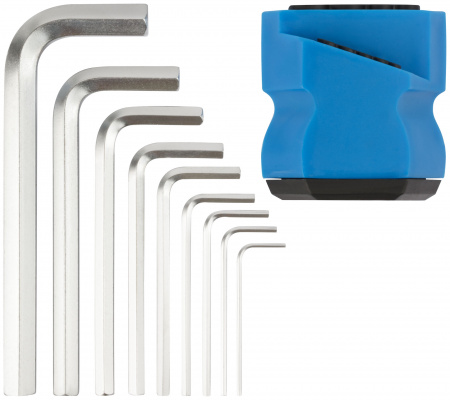 Ключи шестигранные, набор 9 шт (1.5-10 мм) в пластиковом держателе MOS 64201М