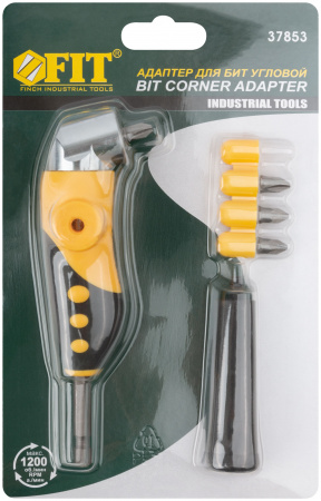 Адаптер угловой металлический прорезиненный 45 градусов FIT 37853
