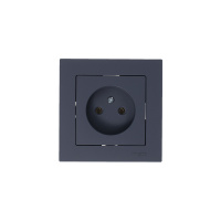 Розетка ATLASDESIGN без заземления 16А механизм грифель Systeme Electric ATN000741