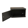 WR-TW-0645-SR-RAL9004 Шкаф настенный 19-дюймовый 19'' 6U 367х600х450мм металлическая передняя дверь с замком черный RAL 9004 WRline'' WRLine  520238