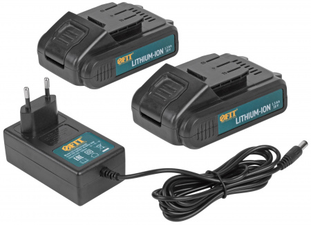 80189 Дрель-Шуруповерт акк. 18.0 В, 0-400/1450 об/мин, 29.0 Нм, 2 (Li-Ion) 1.3 Ач, 1.5 ч., рез. накл., кейс FIT 