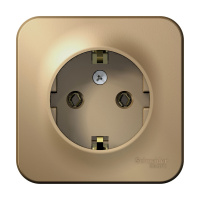 BLANCA Розетка наружная с заземлением без шторок с изолирующей пластиной, 16А, 250В, титан Systeme Electric BLNRA010114