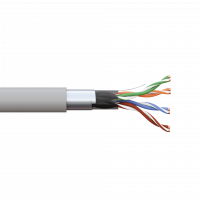 Кабель витая пара TERACOM PRO Cat.5E F/UTP 4 пары solid 24AWG оболочка PVC цвет серый (упак. 305м) EKF TRP-5EFTP-04PVC-GY-IN3