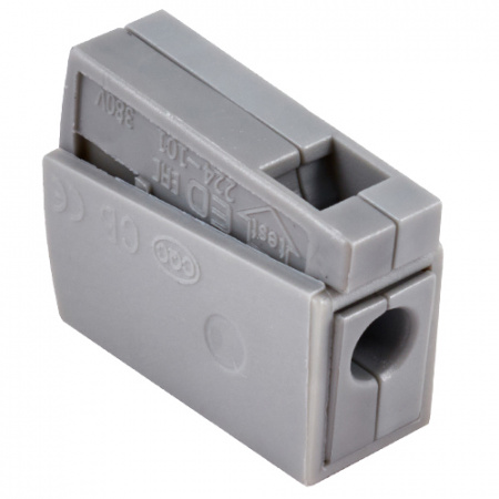 Клемма соединительная  1-контактная Elеctrodeel. Диапазон сечений 0.5-2.5 мм2. Номинальный ток/напряжение: 24А/380В. Для ламп. Electrodeel ED 224-101