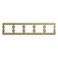 GLOSSA Рамка горизонтальная 5 постов титан Systeme Electric GSL000405